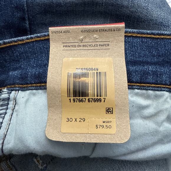 Levis Womens Jeans 30x29 Mom High Waisted Blue Stretch Tapered - Picture 4 of 11